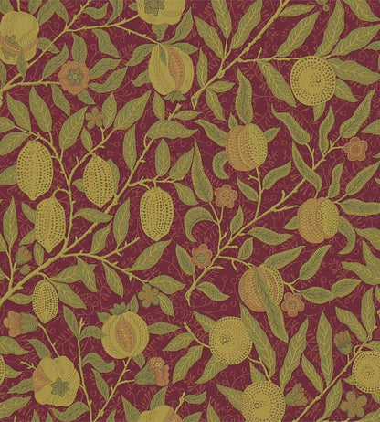 Fruit Fabric by Morris & Co Crimson/Thyme