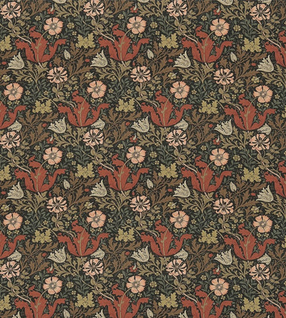 Compton Fabric by Morris & Co Terracotta/Multi