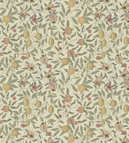 Fruit Fabric by Morris & Co Ivory/Teal