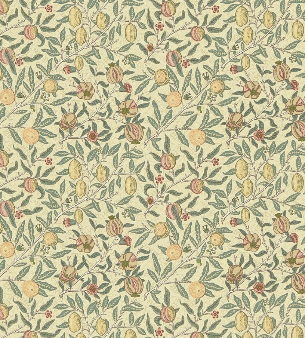 Fruit Minor Fabric by Morris & Co Ivory/Teal