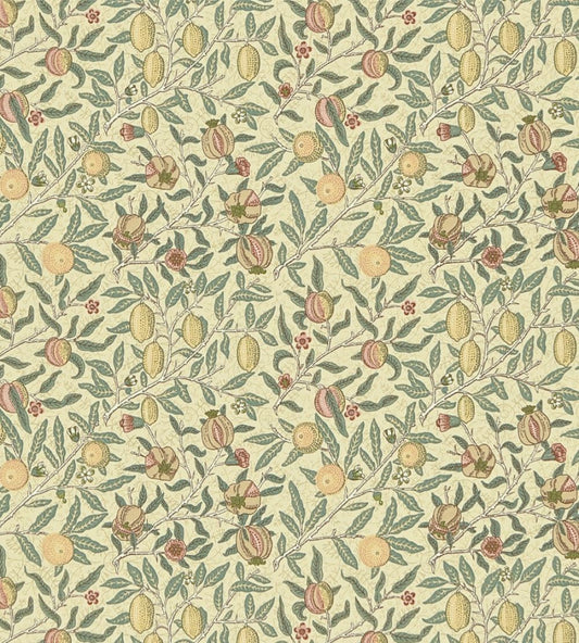 Fruit Minor Fabric by Morris & Co Ivory/Teal