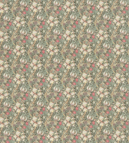 Golden Lily Minor Fabric by Morris & Co Artichoke/Vanilla
