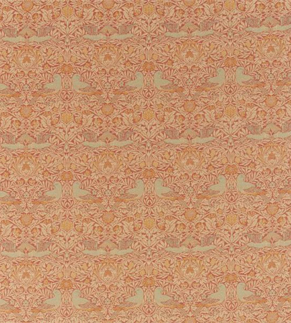 Bird Weave Fabric by Morris & Co Brick