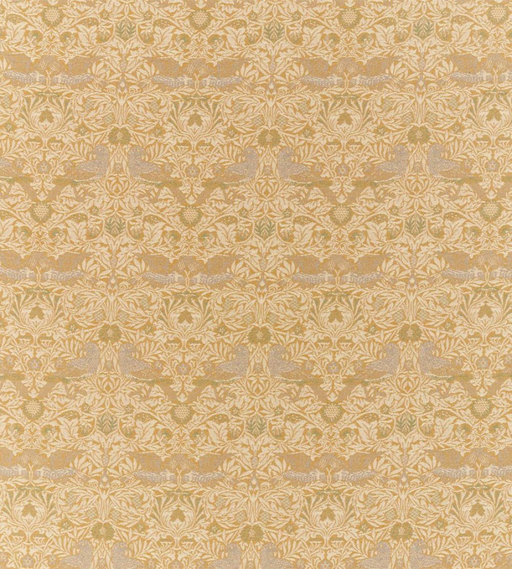 Bird Weave Fabric by Morris & Co Ochre