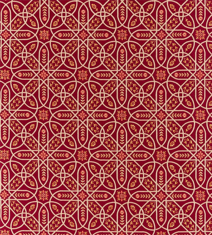 Brophy Embroidery Fabric by Morris & Co Wine