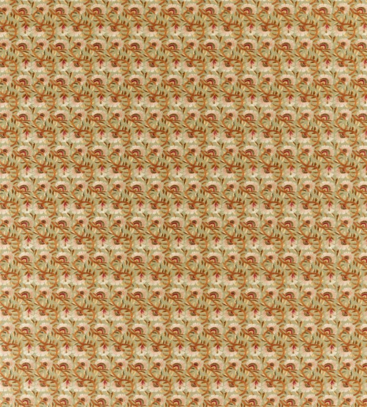 Wardle Embroidery Fabric by Morris & Co Olive / Black