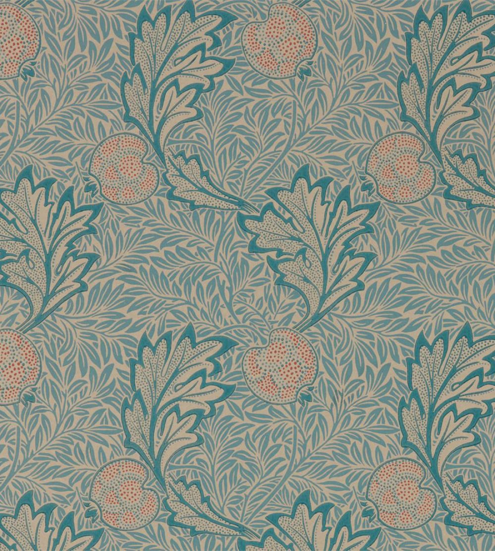 Apple Wallpaper by Morris & Co Indigo Anique