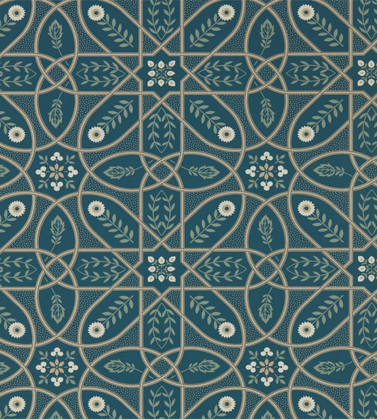 Brophy Trellis Wallpaper by Morris & Co Deep Teal