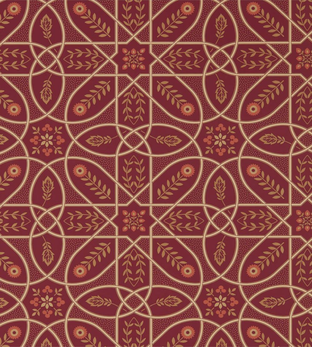 Brophy Trellis Wallpaper by Morris & Co Russet Gold
