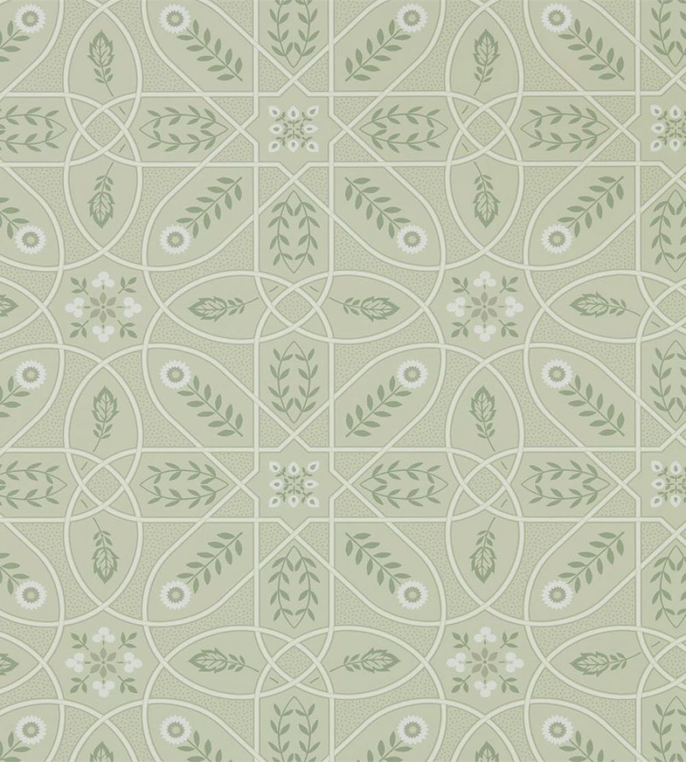 Brophy Trellis Wallpaper by Morris & Co Sage Linen
