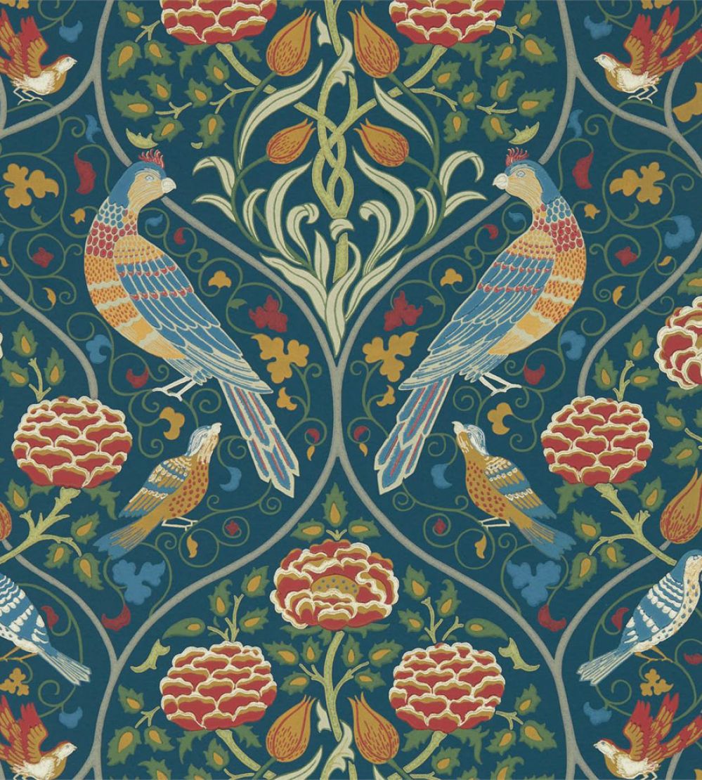 Seasons By May Wallpaper by Morris & Co Indigo