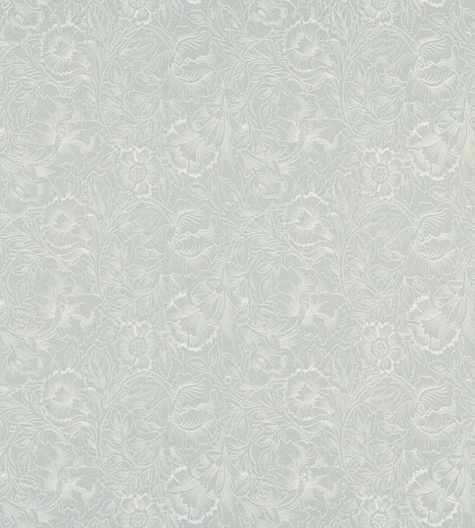 Pure Poppy Embroidery Fabric by Morris & Co Wild Mint