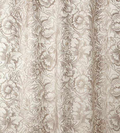 Pure Poppy Embroidery Fabric by Morris & Co Pebble