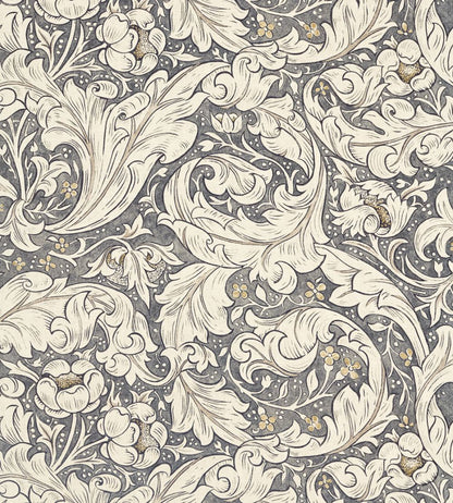 Pure Bachelors Button Fabric by Morris & Co Black Ink