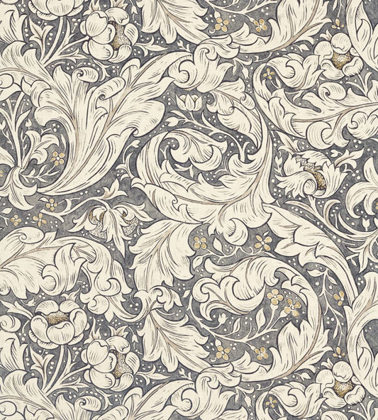 Pure Bachelors Button Fabric by Morris & Co Black Ink
