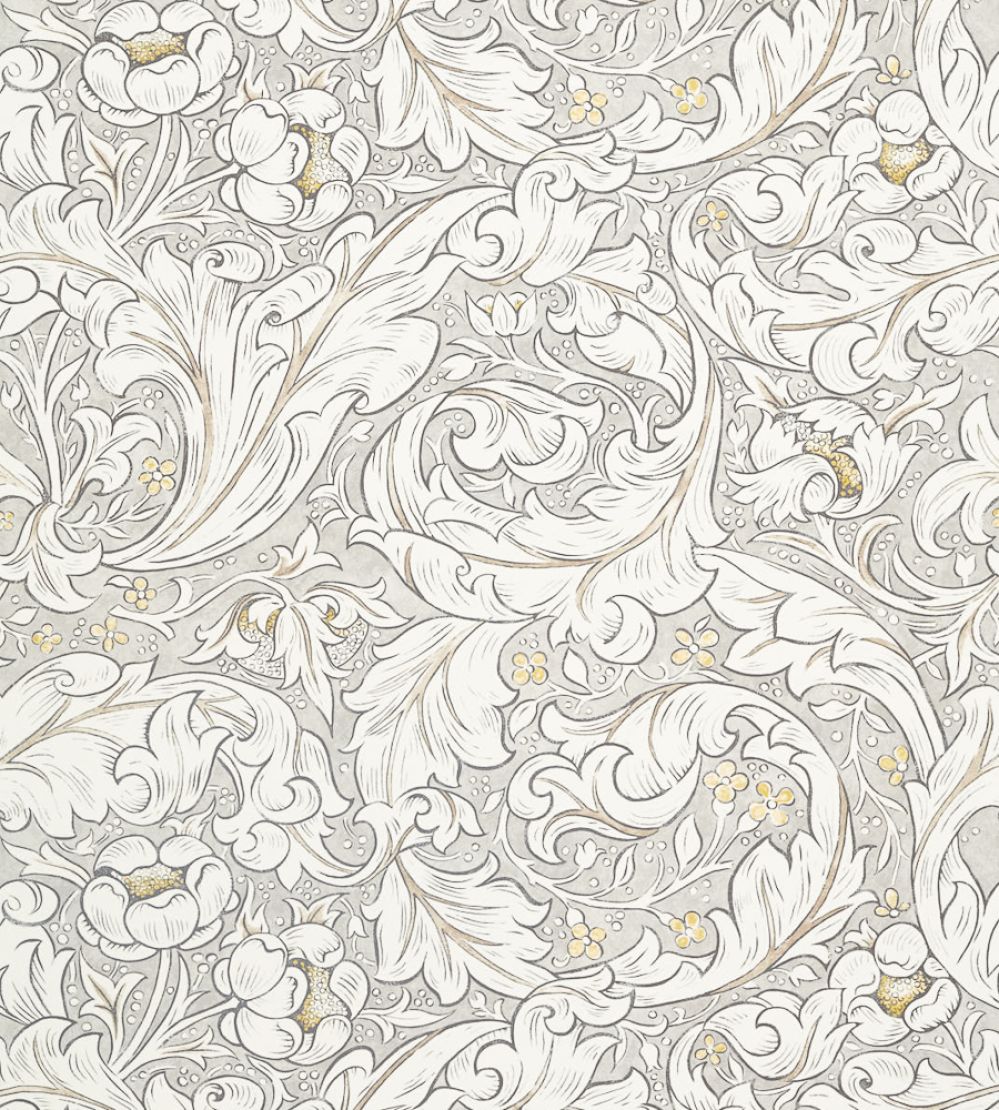 Pure Bachelors Button Fabric by Morris & Co Horned Poppy Grey
