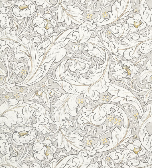 Pure Bachelors Button Fabric by Morris & Co Horned Poppy Grey