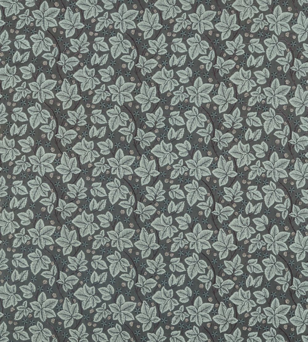 Pure Bramble Embroidery Fabric by Morris & Co Inky Purple