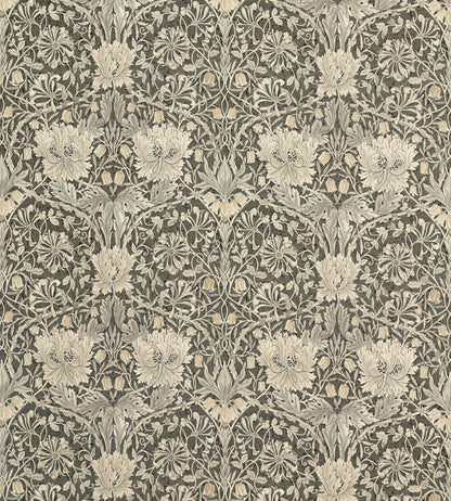 Pure Honeysuckle & Tulip Fabric by Morris & Co Black Ink