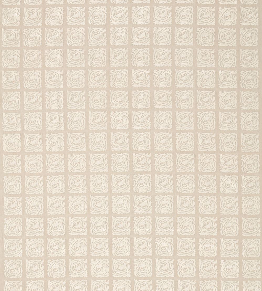 Pure Scroll Embroidery Fabric by Morris & Co Flax