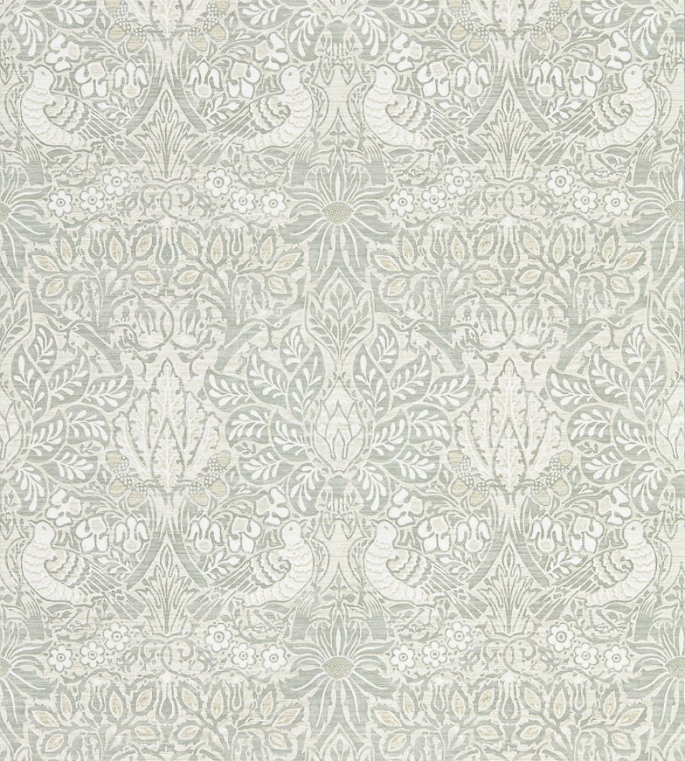Pure Dove & Rose Wallpaper by Morris & Co Grey Blue