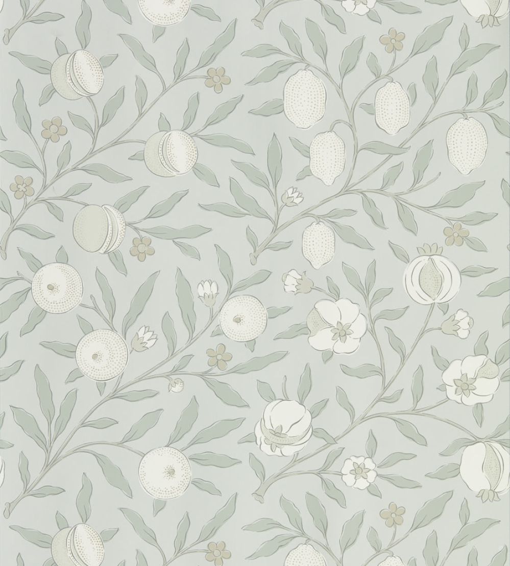 Pure Fruit Wallpaper by Morris & Co Grey Blue
