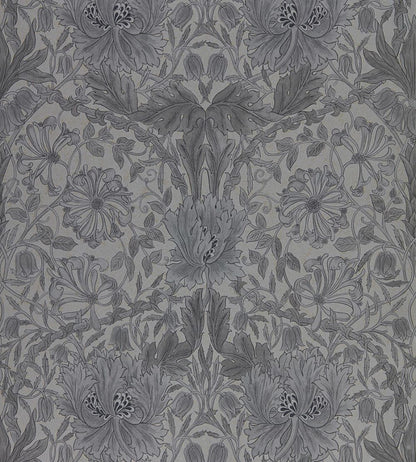 Pure Honeysuckle & Tulip Wallpaper by Morris & Co Black Ink