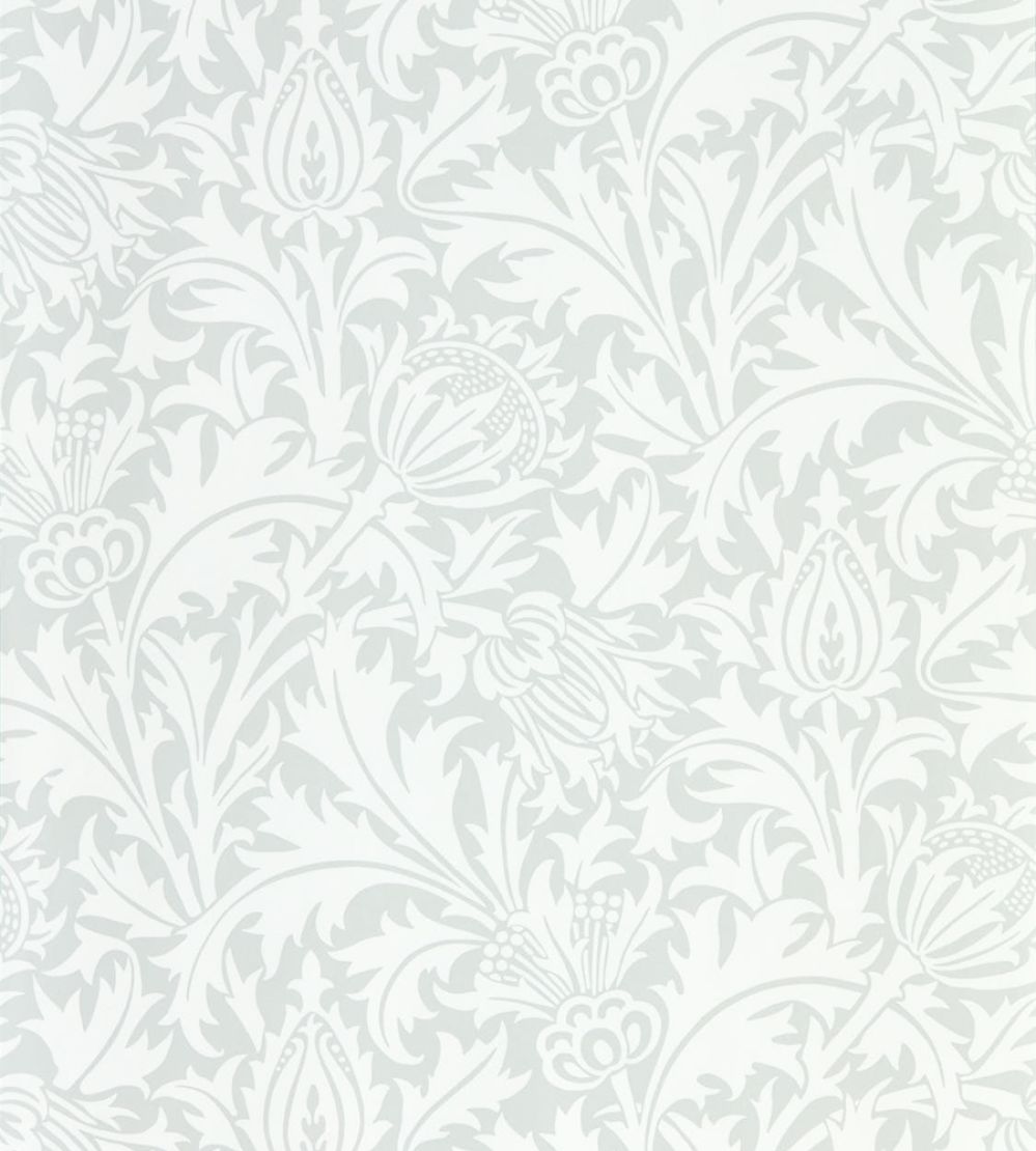 Pure Thistle Wallpaper by Morris & Co Grey Blue