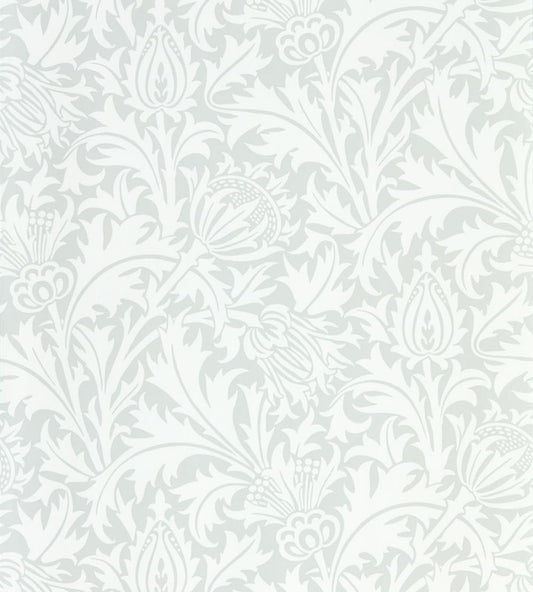 Pure Thistle Wallpaper by Morris & Co Grey Blue