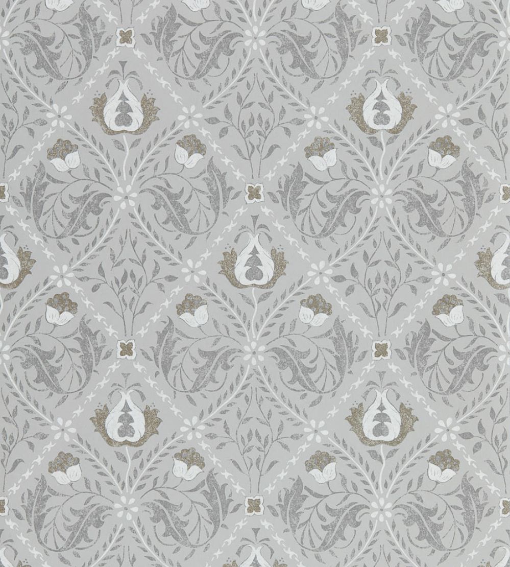 Pure Trellis Wallpaper by Morris & Co Lightish Grey