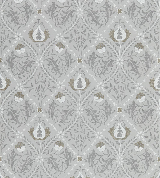 Pure Trellis Wallpaper by Morris & Co Lightish Grey