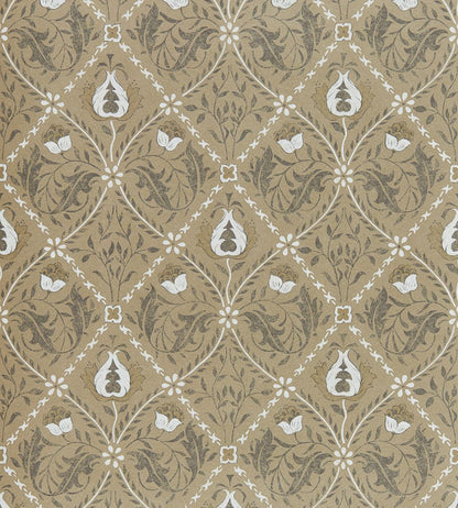 Pure Trellis Wallpaper by Morris & Co Gold