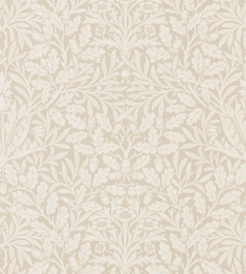 Pure Acorn Wallpaper by Morris & Co Linen/Ecru