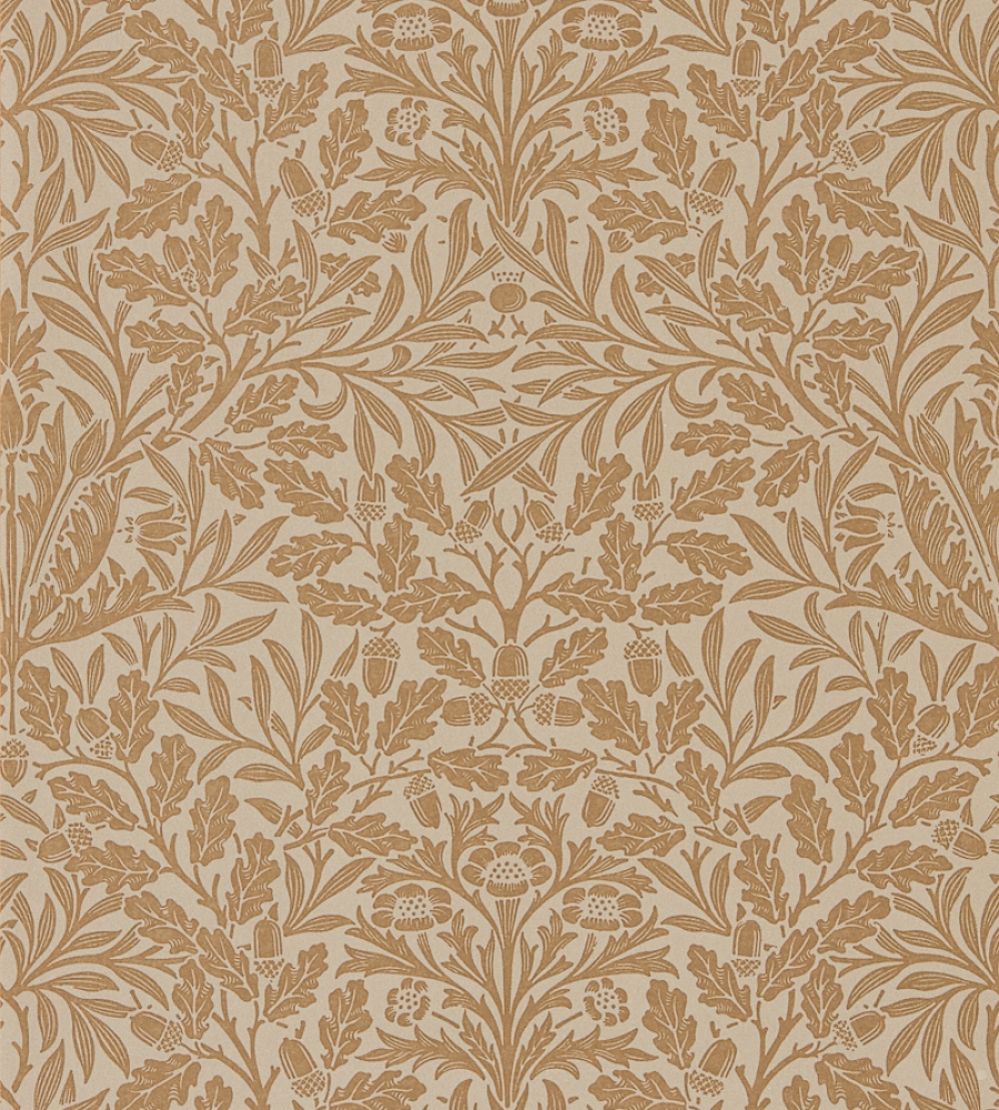 Pure Acorn Wallpaper by Morris & Co Gilver/Copper