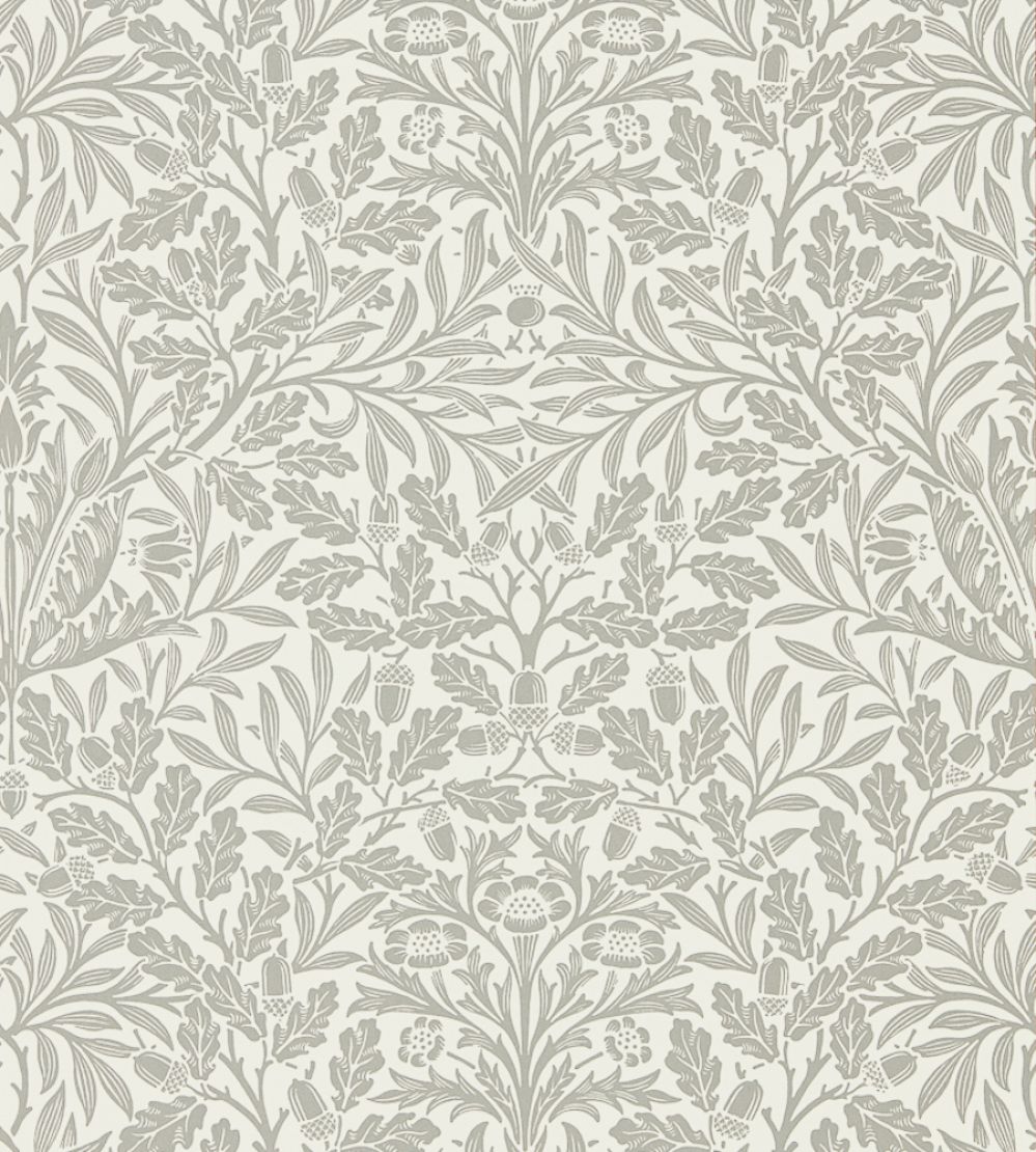 Pure Acorn Wallpaper by Morris & Co Ecru/Pewter