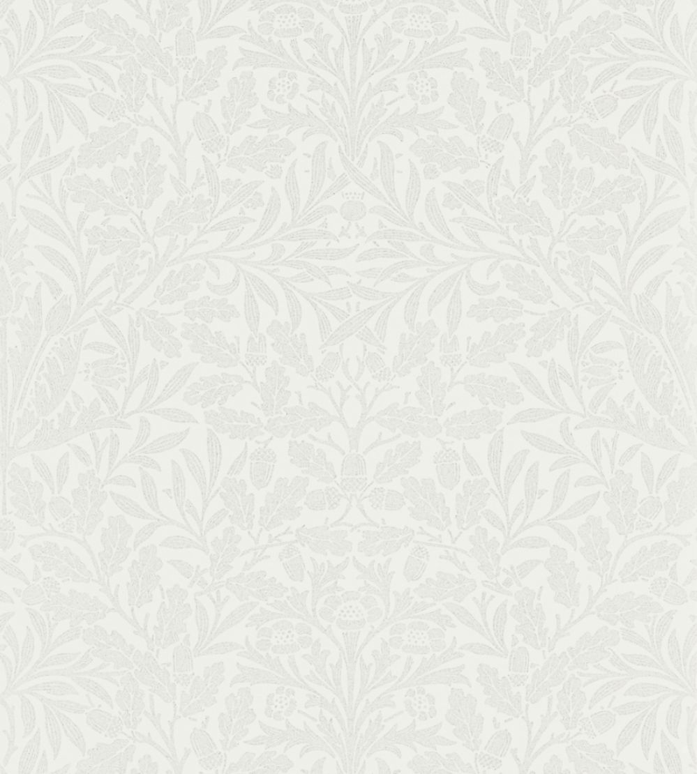 Pure Acorn Wallpaper by Morris & Co Chalk/Silver