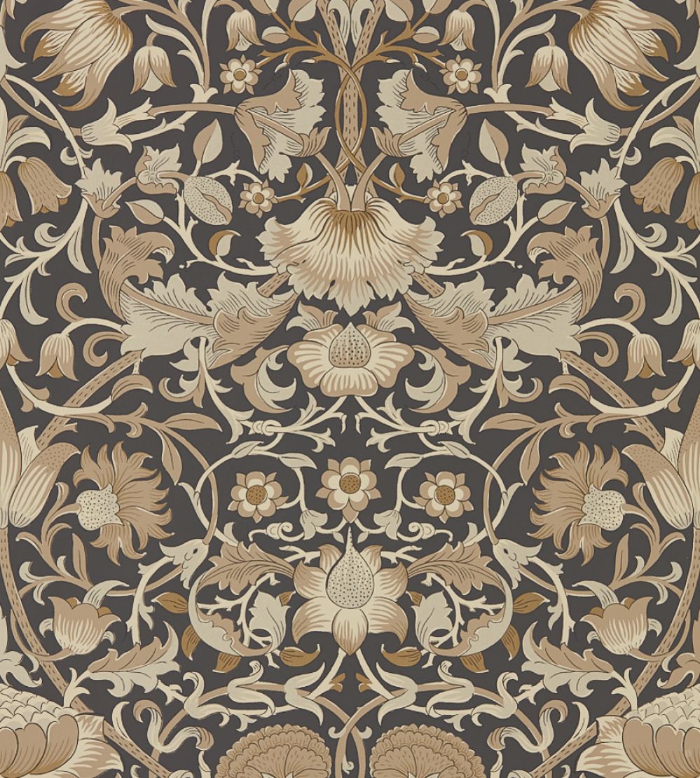 Pure Lodden Wallpaper by Morris & Co Charcoal/Gold