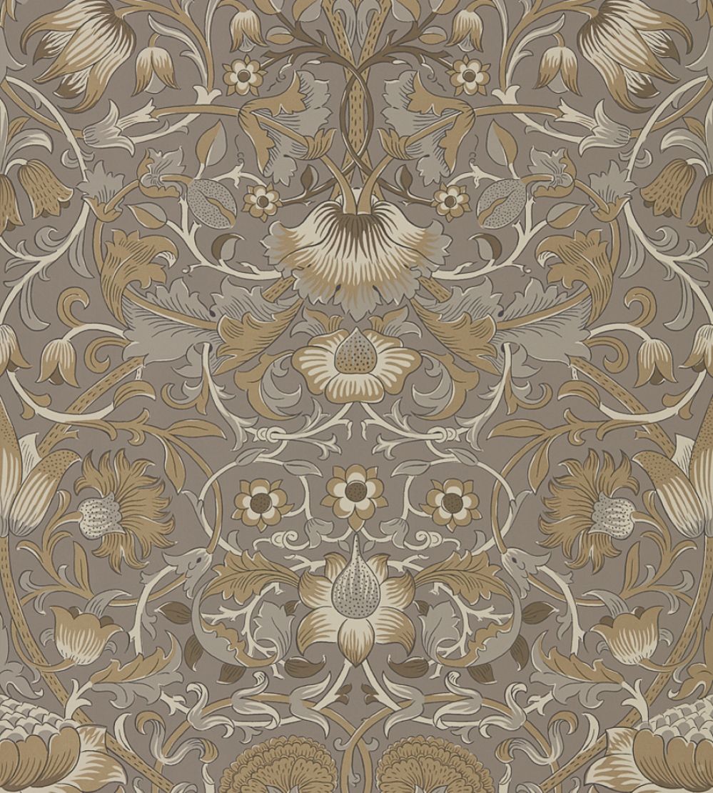 Pure Lodden Wallpaper by Morris & Co Taupe/Gold