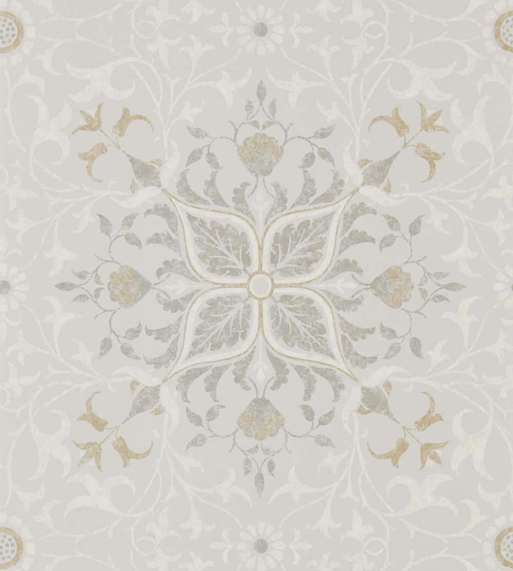 Pure Net Ceiling Wallpaper by Morris & Co Stone/Chalk