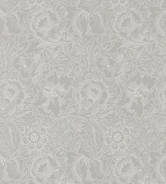 Pure Poppy Wallpaper by Morris & Co Dove/Chalk