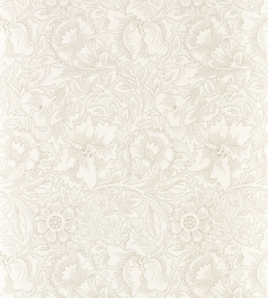 Pure Poppy Wallpaper by Morris & Co Ecru/Stone