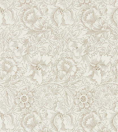 Pure Poppy Wallpaper by Morris & Co Cream/Gold