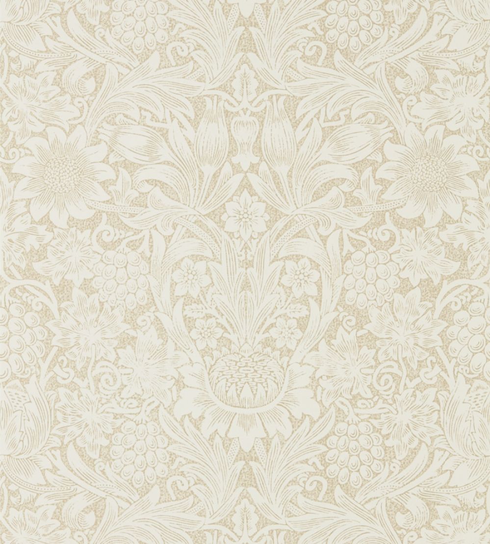 Pure Sunflower Wallpaper by Morris & Co Parchment/Gold