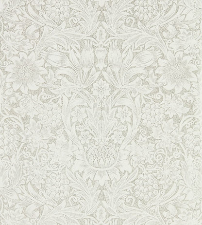 Pure Sunflower Wallpaper by Morris & Co Chalk/Silver
