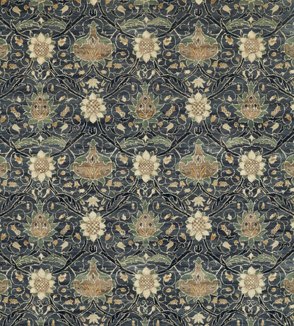 Montreal Velvet Fabric by Morris & Co Indigo/Slate