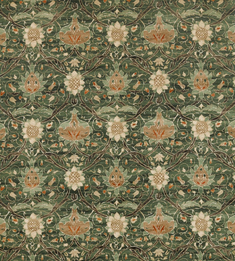 Montreal Velvet Fabric by Morris & Co Forest/Teal