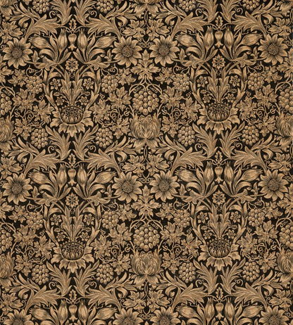 Sunflower Velvet Fabric by Morris & Co Maple/Lichen