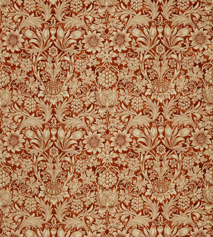 Sunflower Velvet Fabric by Morris & Co Saffron/Vellum