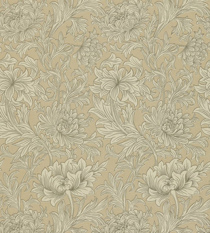 Chrysanthemum Wallpaper by Morris & Co Ivory/Gold