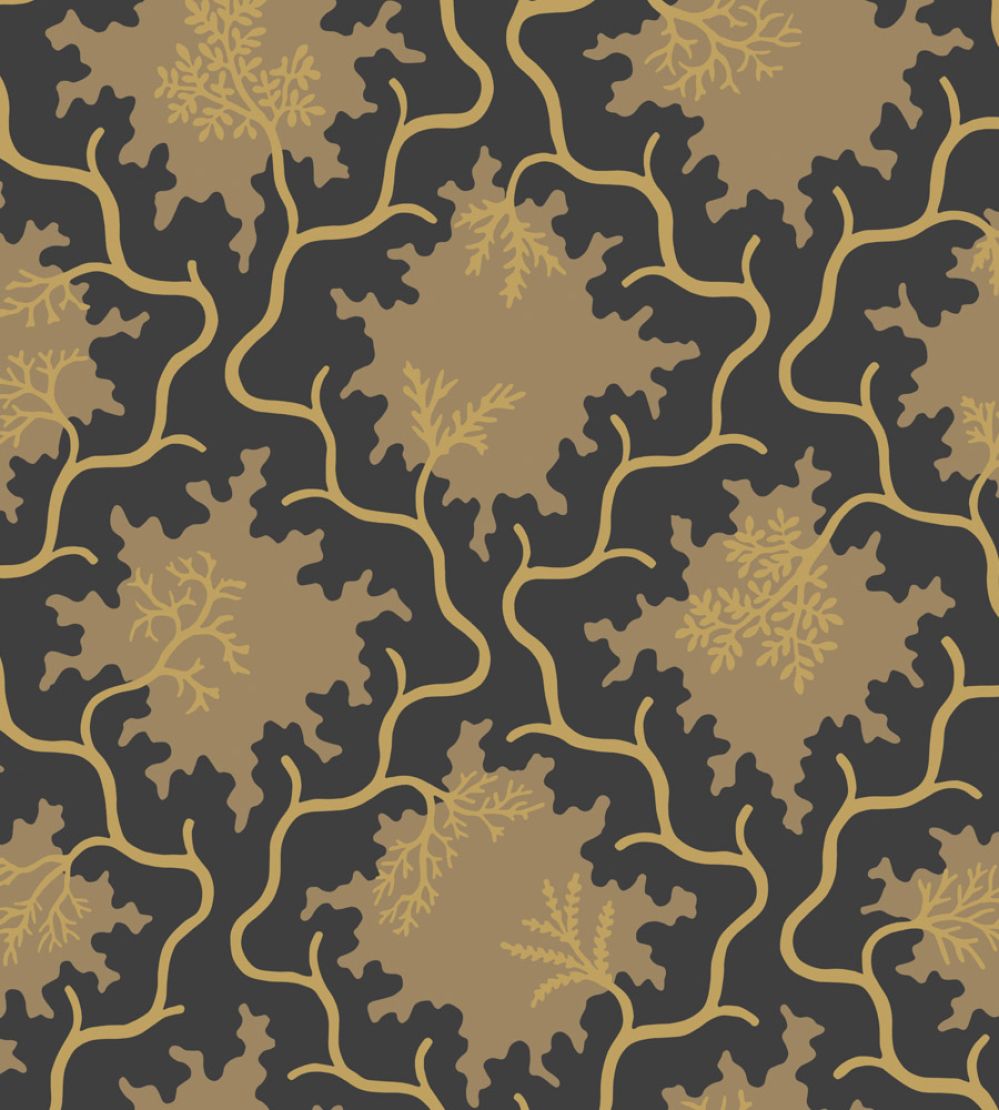 Moss Trellis Wallpaper by Cole & Son Black & Gold